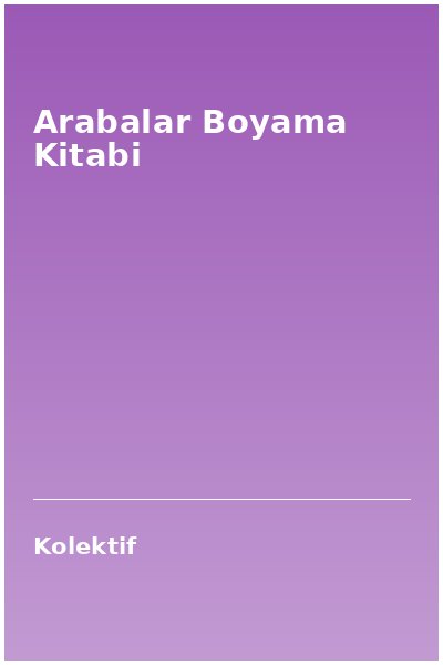 Arabalar Boyama Kitabi